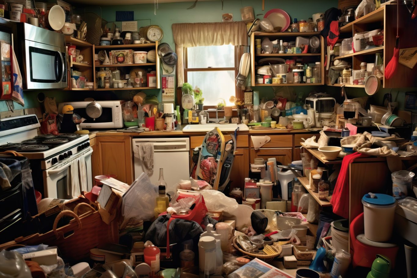 Vermüllte Räumlichkeiten vor der professionellen Entrümpelung